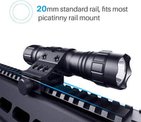 Brightify Single Mode Tactical Flashlight, 1000 Lumens LED Rifle Hunting Light, Flashlights with Picatinny Rail Mount, Remote Pressure Switch, Charger