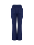 Sexy Dance Women Dress Lounge Pants Business Elastic Waist Casual Stretch Work Trousers Slacks with 4 Pockets