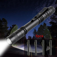 Brightify Pen Flashlight,5PCS Led Pen Light Flashlights with Clip,500 Lumen Mini Pocket Flashlight Small Penlight Inspection Flashlight