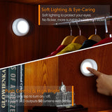 Brightify 5 Pack 2.8” Push Tap Lights, Stick on Touch Puck Lights AAA Battery Operated, LED Sticky Button Lights for Classroom, Kitchen, Under Cabinet, Closet