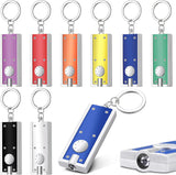 Brightify 8 Pcs Mini Keychain Flashlight Bulk LED Keychain Light Tiny Flashlight Key Chain Small Flashlight for Outdoor Camping Hiking Equipment and Emergency Lighting