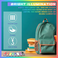 Brightify 8 Pcs Mini Keychain Flashlight Bulk LED Keychain Light Tiny Flashlight Key Chain Small Flashlight for Outdoor Camping Hiking Equipment and Emergency Lighting