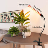Brightify Upgraded Plant Light, 1000 Lumen Clip On Grow Light 1-Head with 4/8/12H Timer Function, Grow Lights for Indoor Plants Full Spectrum, Bright Plant Growing Lamp with 42PCS White Red LEDs