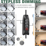 Brightify Magnifying Glass with Light and Stand, 10X Magnifying Lamp, 2-in-1 Magnifying Desk Lamp with Clamp, 3 Color Mode, Magnifying Glasses with Light for Close Work (2nd Generation Base ＆ Clamp)