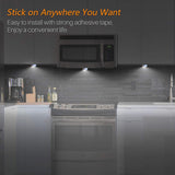 Brightify 5 Pack 2.8” Push Tap Lights, Stick on Touch Puck Lights AAA Battery Operated, LED Sticky Button Lights for Classroom, Kitchen, Under Cabinet, Closet