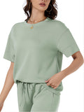 Sexy Dance Women Tops Short Sleeve Shirts Casual Dressy Summer Tops