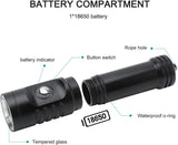 Brightify Scuba Diving Flashlight 10000 Lumen Diving Light, IPX8 Waterproof Snorkeling Light Rechargeable, 3 Modes Submarine Flashlight, Professional Underwater LED Flashlight for Deep Sea Cave, Diving