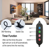 Brightify Upgraded Plant Light, 1000 Lumen Clip On Grow Light 1-Head with 4/8/12H Timer Function, Grow Lights for Indoor Plants Full Spectrum, Bright Plant Growing Lamp with 42PCS White Red LEDs