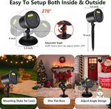 Brightify Christmas Laser Projector Lights Outdoor, Waterproof Static Red and Green Star Xmas Projector Lights Outdoor