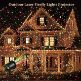 Brightify Christmas Laser Projector Lights Outdoor, Waterproof Static Red and Green Star Xmas Projector Lights Outdoor