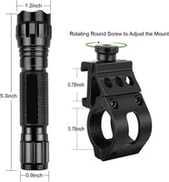 Brightify Single Mode Tactical Flashlight, 1000 Lumens LED Rifle Hunting Light, Flashlights with Picatinny Rail Mount, Remote Pressure Switch, Charger