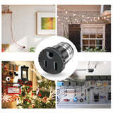 Brightify 6 Pack, Light Socket to Plug Adapter, Light Bulb Socket Convert to Outlet Adapter (Black)