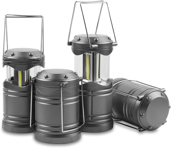 Brightify LED Lanterns, 4 Pack Pop Up Lanterns for Power Outages, Bright Battery Powered Hanging Lanterns for Outdoor Camping Hiking