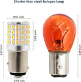 Brightify 2057 1157 Orange Yellow LED Bulbs Super Bright 3014 72-SMD 1034 2357 7528 LED Bulb for Turn Signal Blinker Parking Side Marker Lights