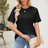 Sexy Dance Blouses for Women Short Sleeve Shirts Casual Dressy Summer Tops with Pleats
