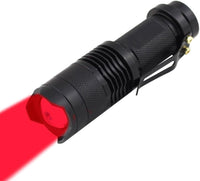 Brightify Blue LED 3 Mode Long Range Red Beam Red Light Flashlight, Red LED Flashlight Red Flashlight Torch with Red Light Red Led for Night Detecting-Black House