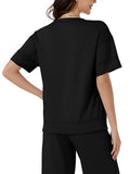 Sexy Dance Women Tops Short Sleeve Shirts Casual Dressy Summer Tops