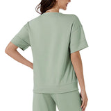 Sexy Dance Women Tops Short Sleeve Shirts Casual Dressy Summer Tops