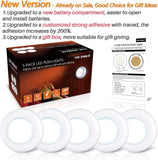 Brightify 5 Pack 2.8” Push Tap Lights, Stick on Touch Puck Lights AAA Battery Operated, LED Sticky Button Lights for Classroom, Kitchen, Under Cabinet, Closet