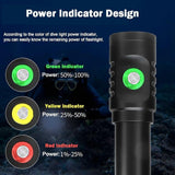 Brightify Scuba Diving Flashlight 10000 Lumen Diving Light, IPX8 Waterproof Snorkeling Light Rechargeable, 3 Modes Submarine Flashlight, Professional Underwater LED Flashlight for Deep Sea Cave, Diving