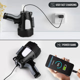Brightify Rechargeable Spotlight Outdoor,1000,000 Lumens Led Spotlight Flashlight