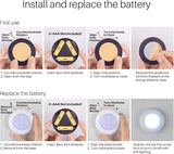 Brightify 5 Pack 2.8” Push Tap Lights, Stick on Touch Puck Lights AAA Battery Operated, LED Sticky Button Lights for Classroom, Kitchen, Under Cabinet, Closet