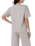 Sexy Dance Women Tops Short Sleeve Shirts Casual Dressy Summer Tops