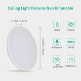 Brightify 12 Inch Ceiling Light, 24W Surface Flat LED Ceiling Light for Indoor/Outdoor, IP54 Waterproof Round Ceiling Light Fixture for Bathroom, Bedroom, Kitchen, Hallway, Balcony
