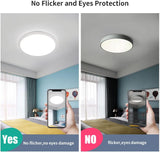 Brightify 12 Inch Ceiling Light, 24W Surface Flat LED Ceiling Light for Indoor/Outdoor, IP54 Waterproof Round Ceiling Light Fixture for Bathroom, Bedroom, Kitchen, Hallway, Balcony