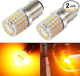 Brightify 2057 1157 Orange Yellow LED Bulbs Super Bright 3014 72-SMD 1034 2357 7528 LED Bulb for Turn Signal Blinker Parking Side Marker Lights