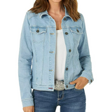 LUXUR Denim Jacket for Womens Girls Casual Boyfriend Jean Coat Long Sleeve Button Down Jean Outwear