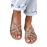 LUXUR Sandals Womens Flip Flops Thong Ring Sandals Comfort Slippers Open Toe Flat Heel Summer Shoes Beach House