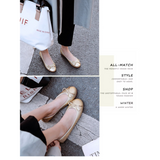 LUXUR Shoes Women's Foldable Flats Loafers Ladies OL Dress Bridal Ballet Work Shoes Pumps