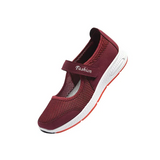 LUXUR Shoes for Elderly Women Working Mary Jane Extra Wide Sneakers Flat Non Slip Casual Shoes