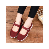 LUXUR Shoes for Elderly Women Working Mary Jane Extra Wide Sneakers Flat Non Slip Casual Shoes