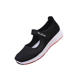 LUXUR Shoes for Elderly Women Working Mary Jane Extra Wide Sneakers Flat Non Slip Casual Shoes