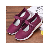 LUXUR Shoes for Elderly Women Working Mary Jane Extra Wide Sneakers Flat Non Slip Casual Shoes