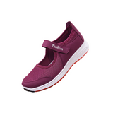 LUXUR Shoes for Elderly Women Working Mary Jane Extra Wide Sneakers Flat Non Slip Casual Shoes