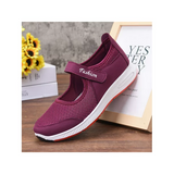 LUXUR Shoes for Elderly Women Working Mary Jane Extra Wide Sneakers Flat Non Slip Casual Shoes
