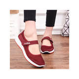 LUXUR Shoes for Elderly Women Working Mary Jane Extra Wide Sneakers Flat Non Slip Casual Shoes
