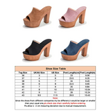 LUXUR Women's Studded Backless Chunky Platform Clog Heel Sandals