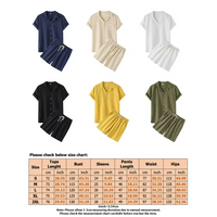 LUXUR Men Lapel Collar Nightwear Wide-Leg Button Down Pajama Set Summer Pjs Sets Solid Color Loungewear