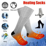 LUXUR Men Skiing Electric Socks Warm Feet Over The Calf Heating Sock with Battery