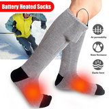 LUXUR Men Skiing Electric Socks Warm Feet Over The Calf Heating Sock with Battery