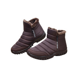 LUXUR Mens Snow Boots Winter Anti-Slip Waterproof Ankle Warm Furry Lined Shoes