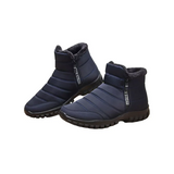 LUXUR Mens Snow Boots Winter Anti-Slip Waterproof Ankle Warm Furry Lined Shoes