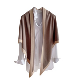 LUXUR Winter Warm Wraps Color Block Scarf Ladies Patchwork Cashmere Feel Long Shawl Outdoor Scarves