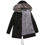 LUXUR Women Hooded Warm Winter Thicken Long Parka Jackets Coats with Lined Zip Up Outerwear Jacket Anoraks