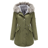 LUXUR Women Hooded Warm Winter Thicken Long Parka Jackets Coats with Lined Zip Up Outerwear Jacket Anoraks