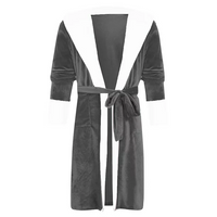 LUXUR Women Loungewear Fuzzy Plush Bathrobe Hooded Sleepwear Solid Color Sherpa Robes Loose Dressing Long Sleeve Robe